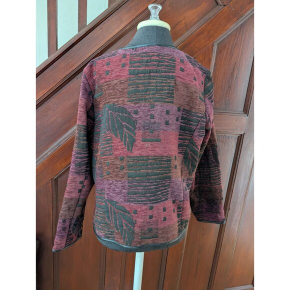 Christopher & Banks Womens Jacket Size XL Multicolor Patchwork Zipper Closure - Picture 4 of 9